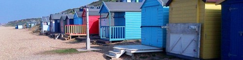 Beach huts near Milford on Sea